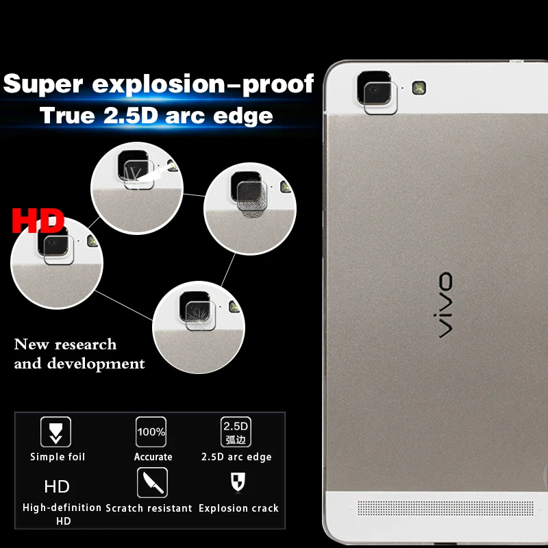 Ультра-тонкая задняя Камера объектив из закаленного Стекло пленка для vivo X5Max