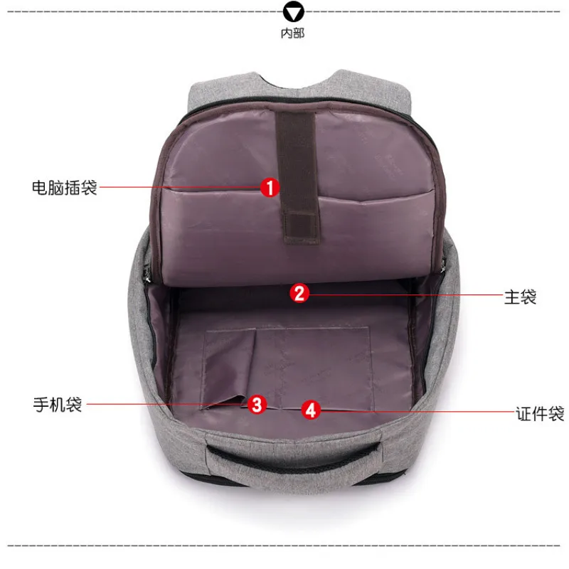 Многофункциональный мужской рюкзак USB зарядка анти вор для ноутбука Mochila