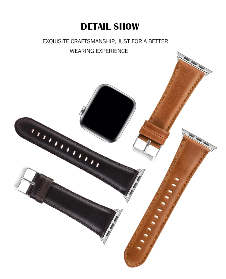 Ремешок для часов из натуральной кожи 44 мм 40 мм для Iwatch Series 4 браслет из воловьей кожи 42 мм 38 мм ремешок для Apple Watch 2 Iphone 3