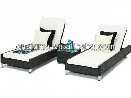 Горячая Распродажа Черный ротанговый всесезонный уличный садовый шезлонг|garden