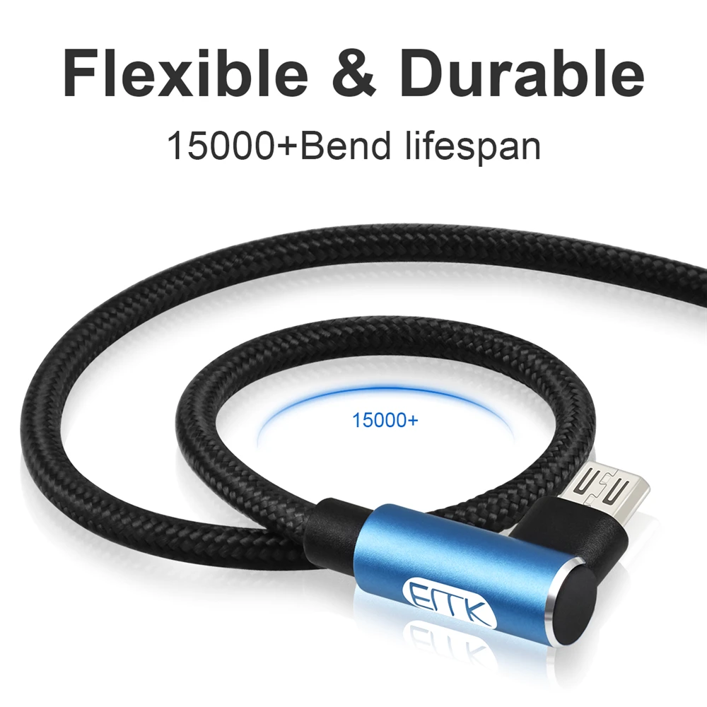 Кабель микро-USB EMK 2 А USB-кабель для быстрой зарядки и синхронизации данных адаптер