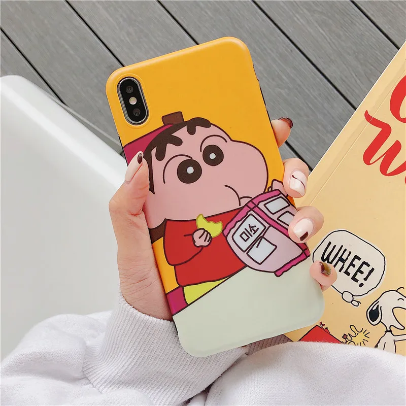 Японский мультфильм Crayon Shin-chan чехол для телефона iPhone X XR XS MAX 7 8 6 6s plus задняя крышка