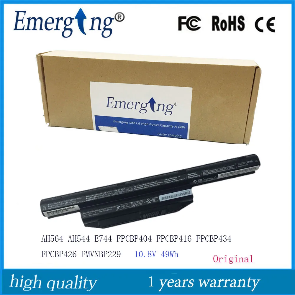 10.8V 24WH 49WH 72WH  New Laptop Battery FPCBP405 For Fujitsu AH564 AH544 E744 FPCBP404 429 FPCBP416 434 426 FMVNBP229