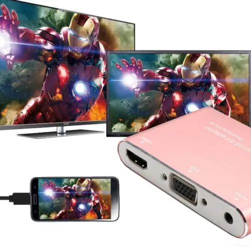 3в1 телефон к телевизору VGA проектор видео конвертер hdmi AV адаптер для iPhone X 5 6 7 8 Plus