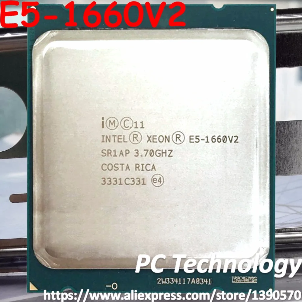 Оригинальный процессор Intel Xeon 3 70 V2 1660 ГГц 6 ядер 15 Мб E5 1660V2 LGA2011 130 Вт бесплатная