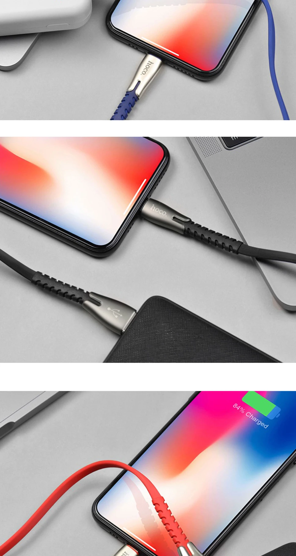 HOCO U58 кабель быстрой зарядки для iphone Xs Max XR X 8 7 6 6s Plus 5 5S SE iPad Micro usb type-C кабель быстрой зарядки для samsung