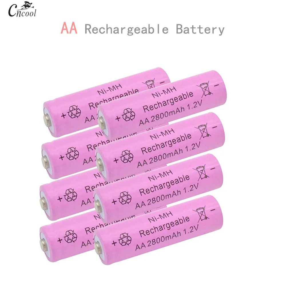 8pcs a lot Ni-MH 2800mAh AA Batteries 1.2V Rechargeable Battery NI-MH battery for camera toys | Электроника