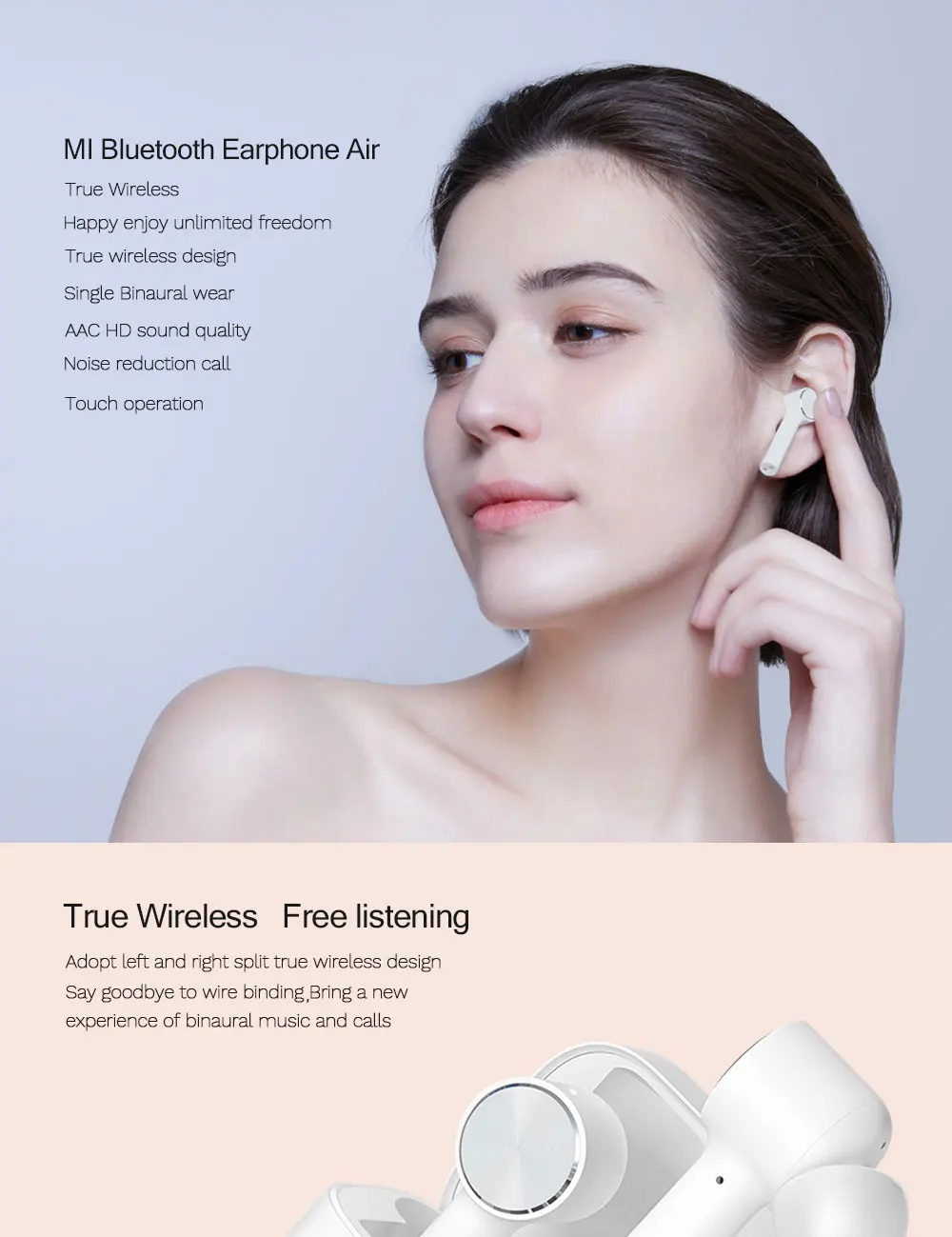 Xiaomi беспроводные наушники Air/AirDots Молодежная версия/Redmi AirDots Bluetooth 5,0 гарнитура микрофон сенсорное управление стерео