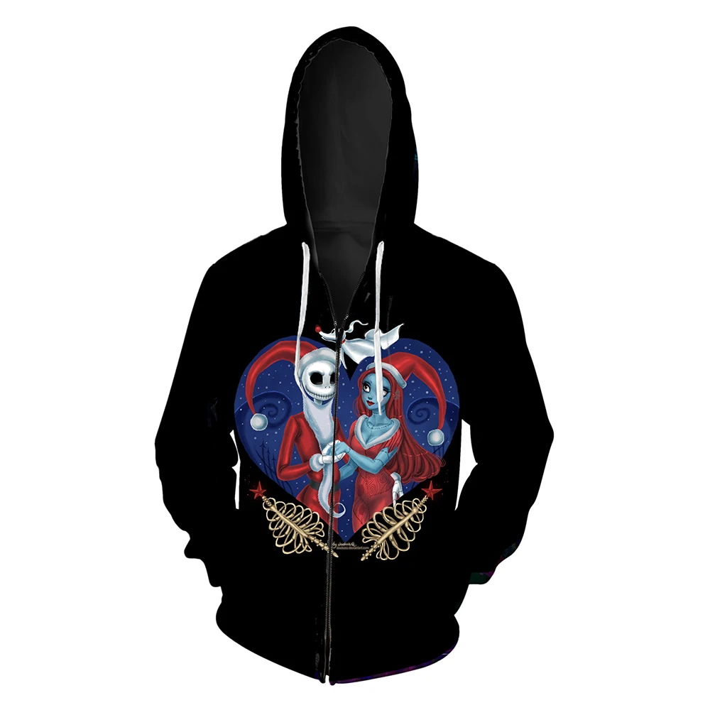 Мужская черная толстовка на молнии с принтом скелета размеры от S до 3xL|Мужские