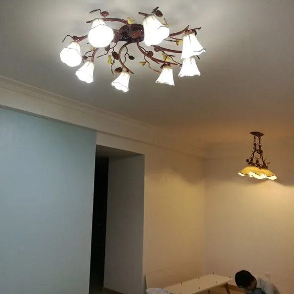 Американский стиль сосновые шишки потолочные люстры спальни гостиные