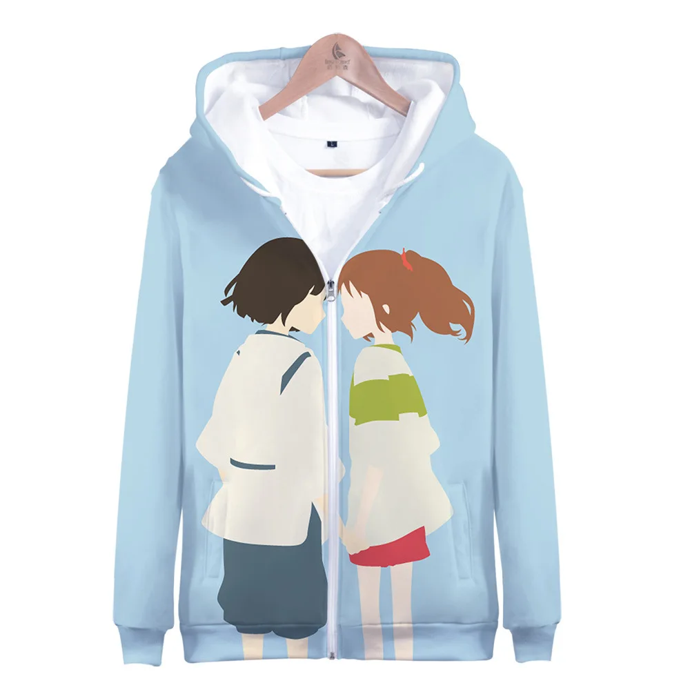 Толстовка с капюшоном для мужчин и женщин; детская толстовка; Studio Ghibli Hayao Miyazaki Chihiro; куртка с капюшоном в стиле аниме; пальто на молнии - Цвет: PK08