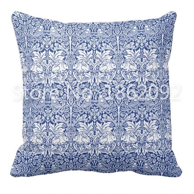 Элегантный в викторианском стиле Цветочная подушка крышка William Morris Братец кролик