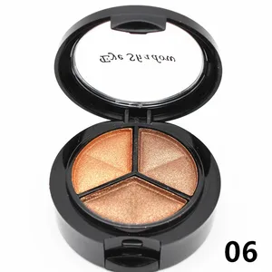 3 цвета Тени для век Палитра с зеркальной кистью Золотой розово-красный пигмент водостойкие стойкие мерцающие матовые тени для век набор MOR001