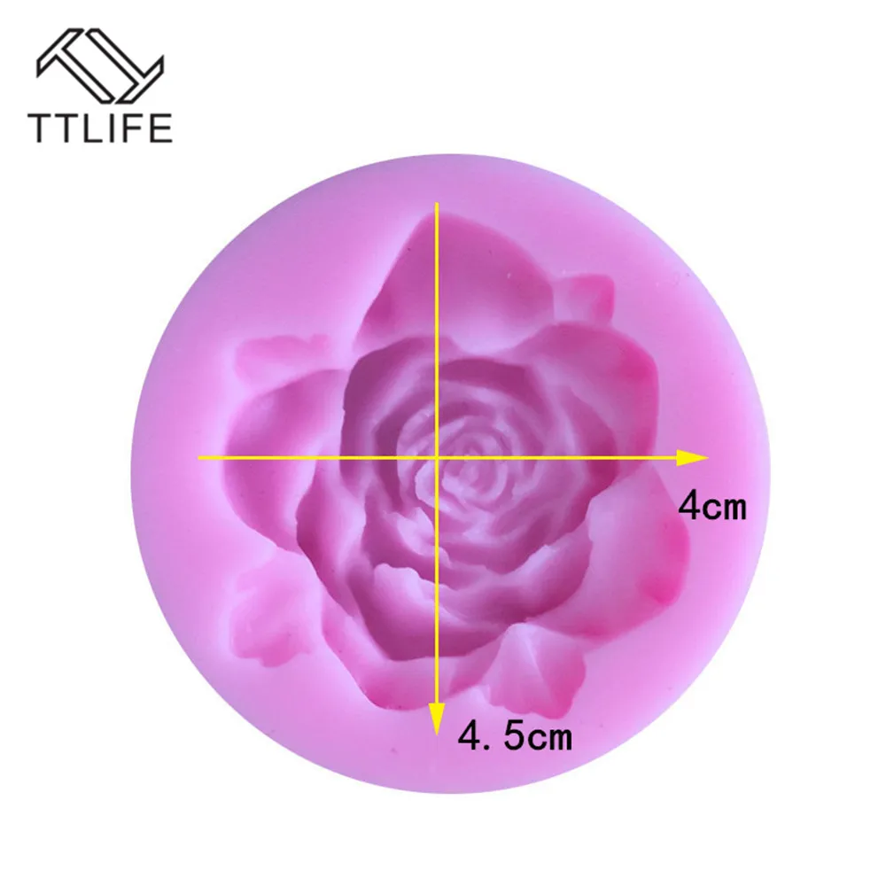 TTLIFE силиконовая форма в виде цветка розы шоколад Fondant (сахарная) торт украшения