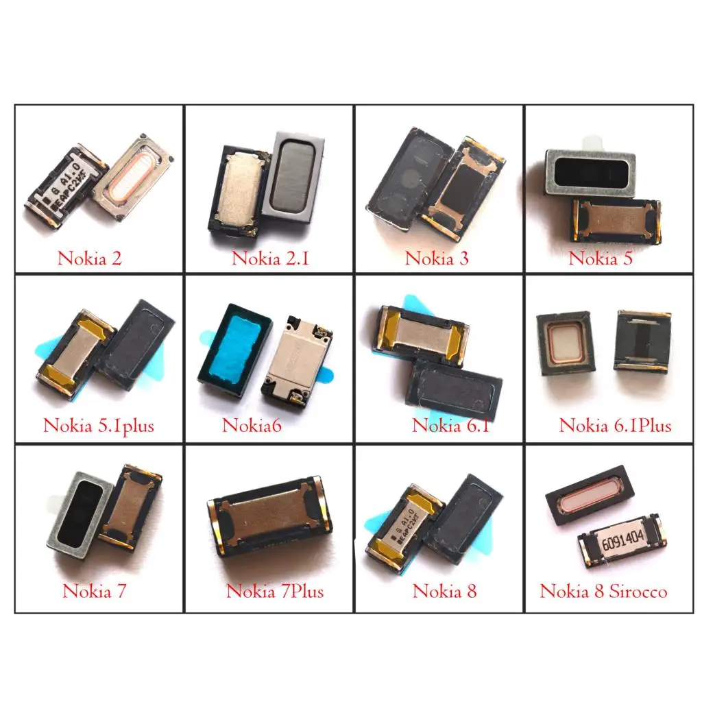 

2x new original Cell phone earpiece Ear speaker receiver for Nokia 2 2.1 3 3.1 5 5.1 6 6.1 7 7.1 8 plus Sirocco