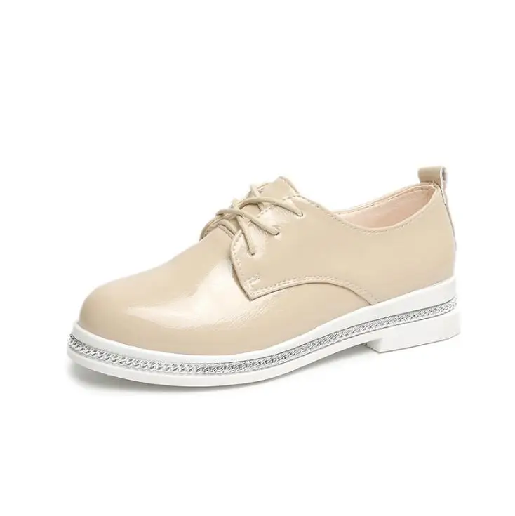 

2019 Spring Hot Sale Women Shoes Leather Rubber Shoes For Women Flats Shoes Woman Ballet Flats Zapatos Mujer Big Size fgb78
