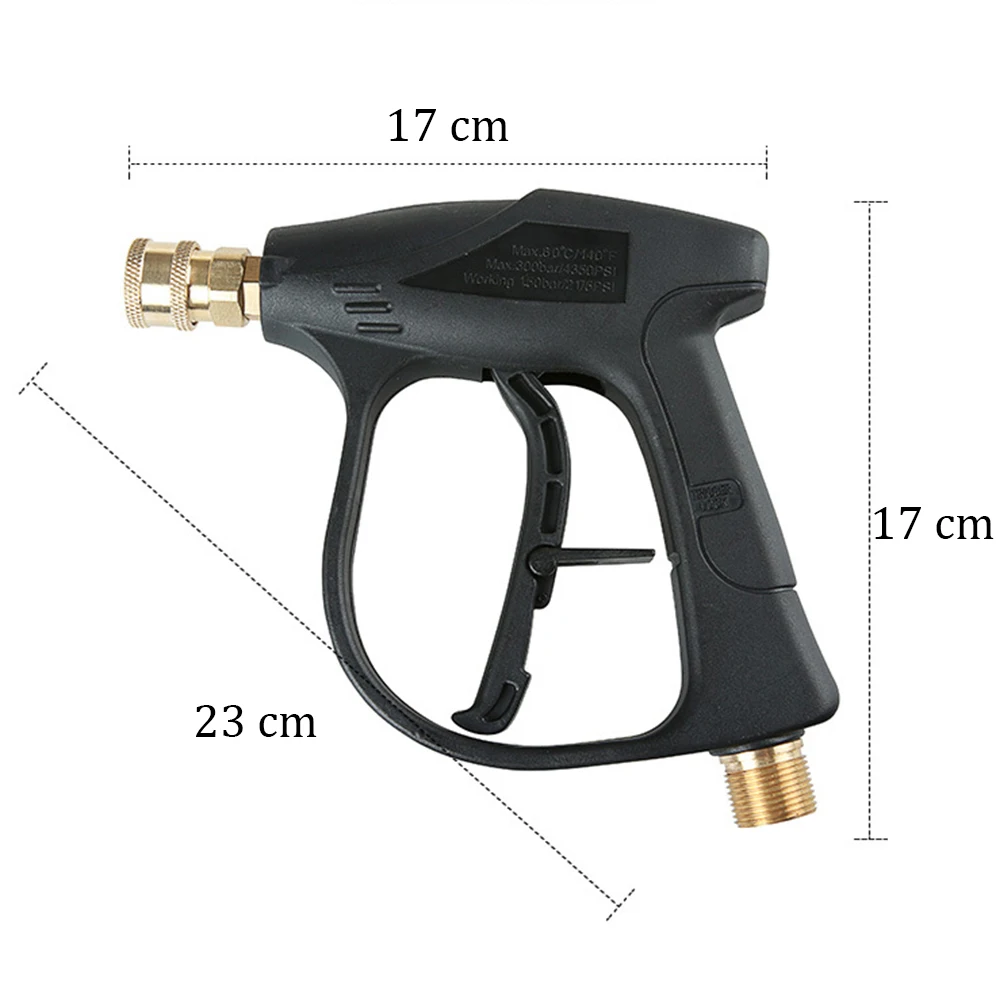 High Pressure Car Washer Gun Snow Foam Lance 1/4" Quick Release with 5 Nozzles Car Washer Water Gun M14 M18 M22 ID22 3/8"