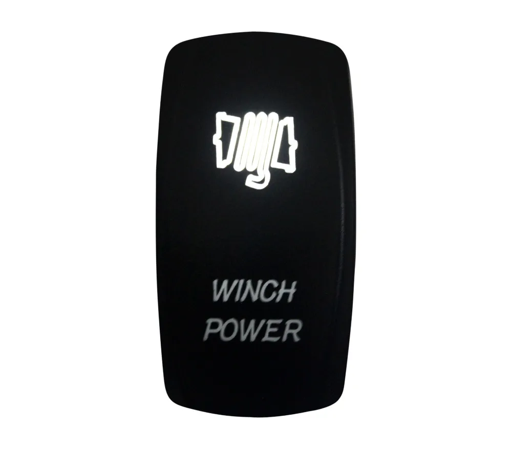 Водонепроницаемый клавишный переключатель питания для лебедки IP66 белый