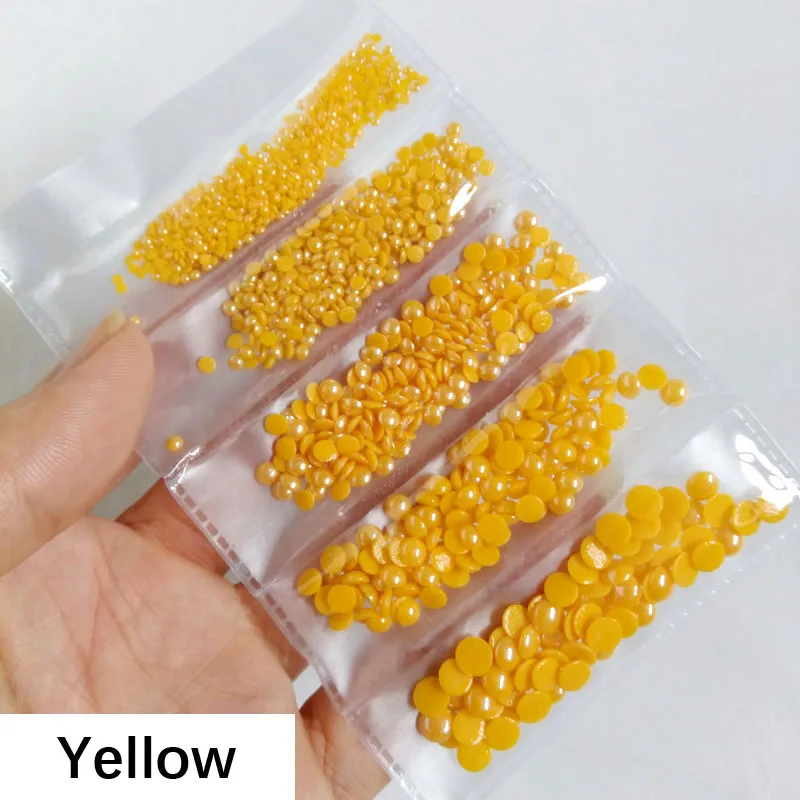 TC Yellow Круглая Керамика горный хрусталь смешанный размер 2 мм-6 мм 1000 шт/партия яркое покрытие Flatback горный хрусталь DIY ремесло - Цвет: TC Yellow
