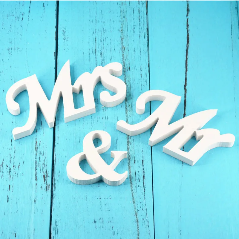 1 комплект деревянные буквы Mr & Mrs для свадебных декораций принадлежности надпись