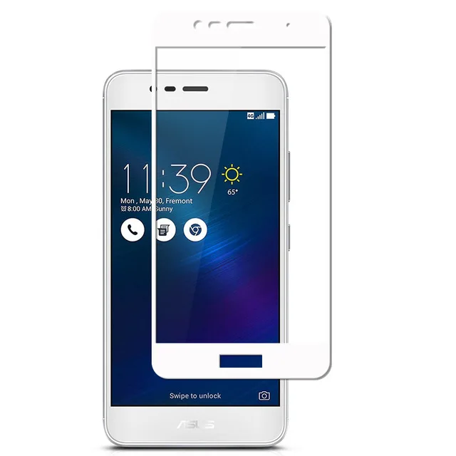 9H 2.5D защитная пленка из закаленного стекла для asus Peg asus 3X008 Zenfone 3 MAX ZC520TL X008D, защитная пленка zc 520 TL sklo glas чехол - Цвет: white FOR ZC520TL