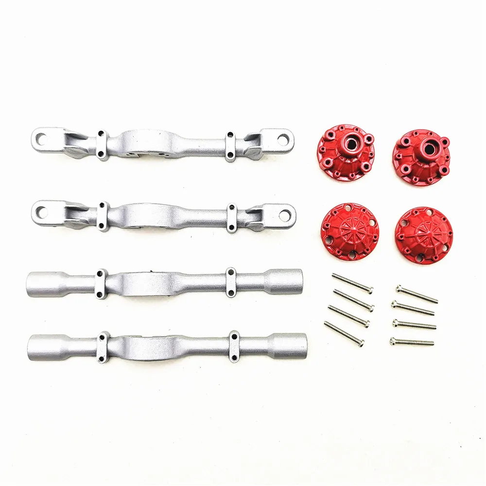 1set Metal Front and Rear Axle Housing For WPL B1 B14 B16 B24 B36 C24 C14 Universal Military Truck RC Car Spare Upgrade Parts