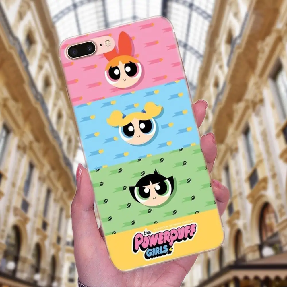 Мягкий чехол для телефона Powerpuff Girls для samsung Galaxy Note 5 8 9 S3 S4 S5 S6 S7 S8 S9 S10 mini Edge Plus Lite