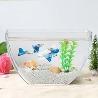 transparent glass sea fish tank integrated molding fish tank aquarium home living room decoration thick wall hydroponic vase
