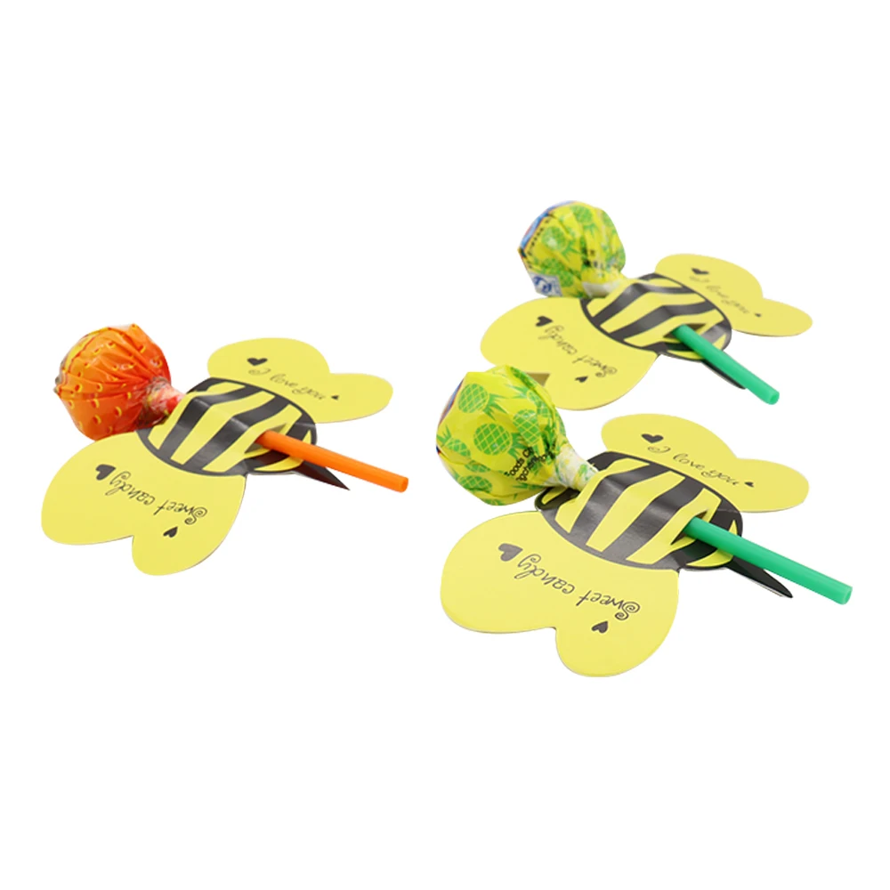 50 шт. леденец украшение насекомое пчелы божья коровка Бабочка карта для детей