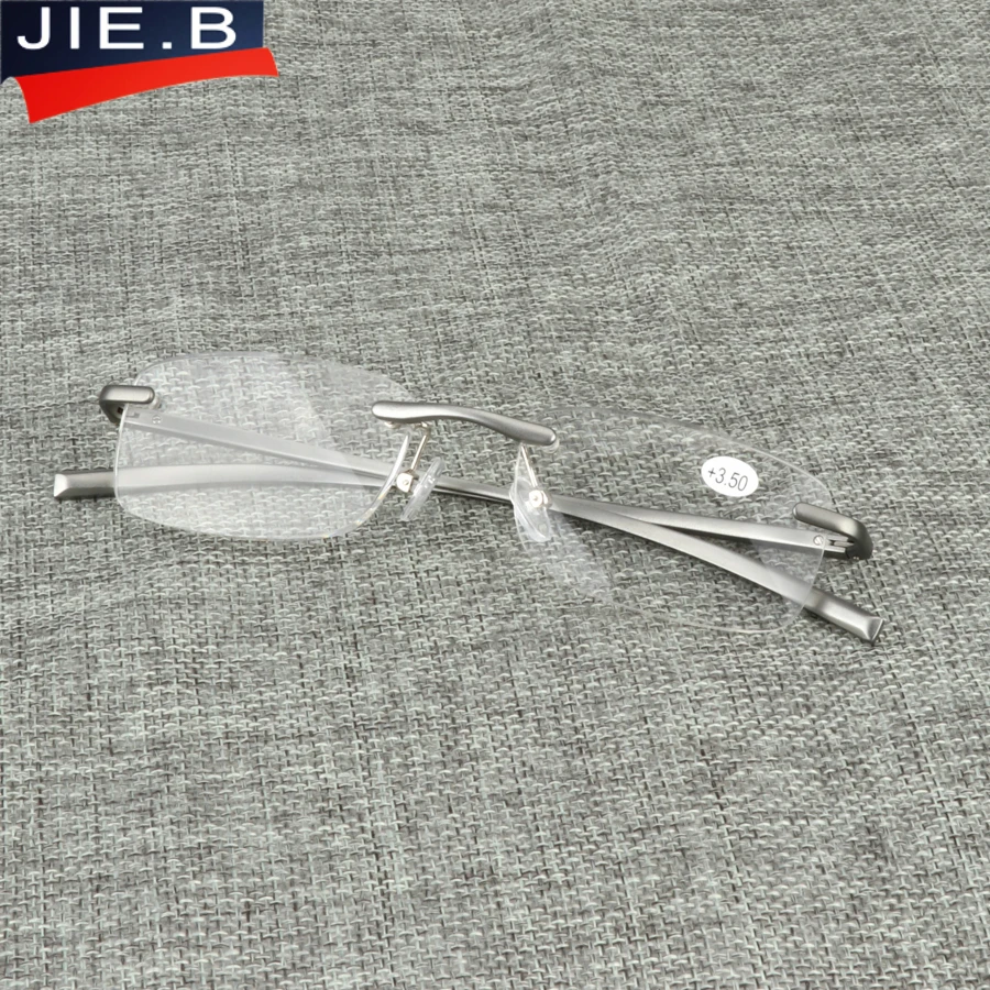 JI E.B алюминиевые дизайнерские очки для чтения без оправы светильник мужские