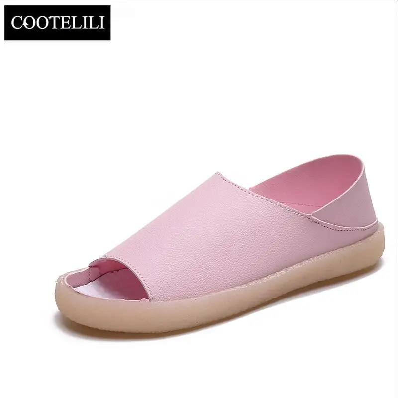 COOTELILI/обувь на плоской подошве без застежки женские пляжные сандалии резиновой