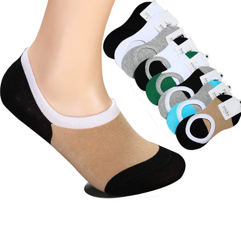 

6pairs Men Soft Invisible Socks Low Cut Casual Cotton Loafer Boat Non-Slip Invisible No Show Socks Spring Summer Style Sock Meia
