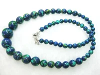 free shipping 2014 fashion diy 614mm blue calaite round beads chain women necklace jewelry 18inch gs477