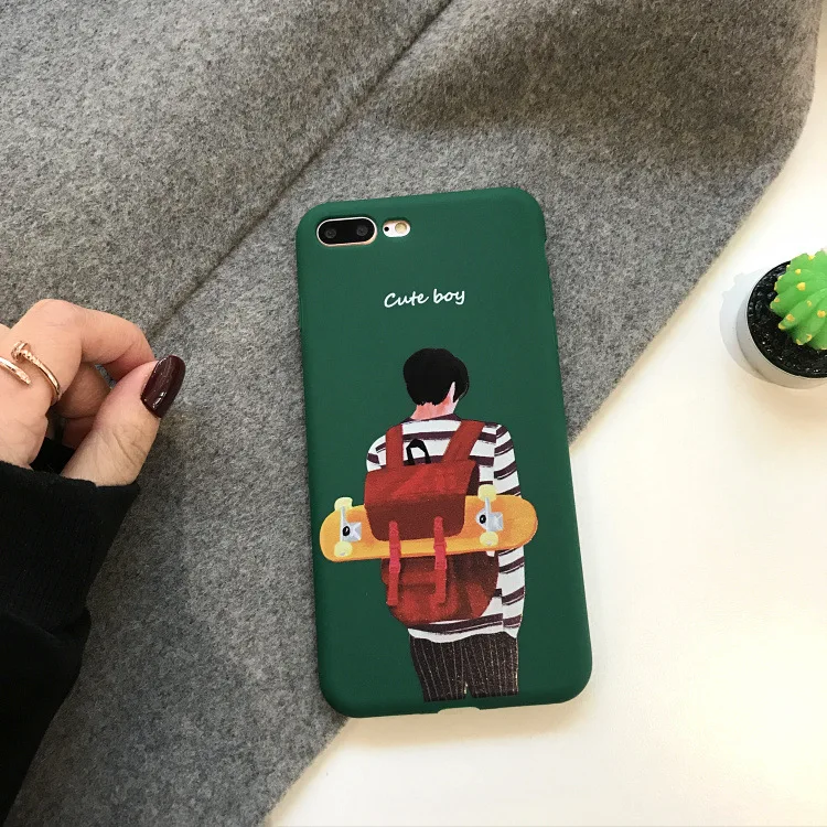 Смешной комикс мультфильм пары телефон чехол для iphone 7 Puls 8 TPU силиконовая задняя