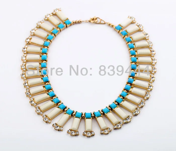 Цепочки со стеклянным камнем Кристальное ожерелье элегантное ювелирное изделие