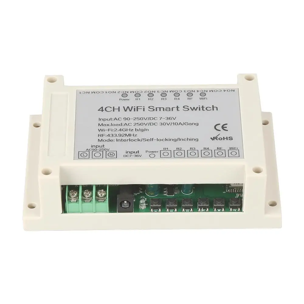 AC DC Wifi переключатель умный дом автоматизация 4 банды приложение дистанционное