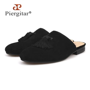 Piergitar новый дизайн два цвета ручной работы мужские бархатные Тапочки модные мужские туфли с кисточками полудизайнерские мужские лоферы