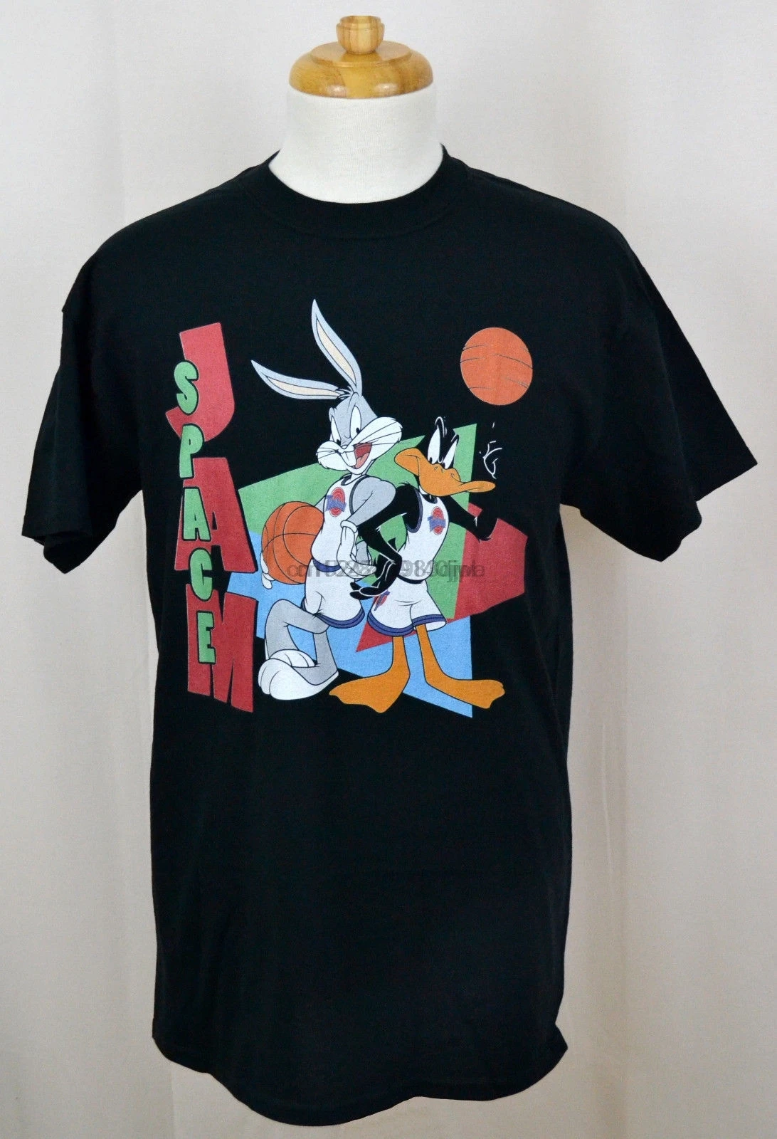Космический Джем футболка Looney Tunes Bugs Банни Даффи Дак графическая черный