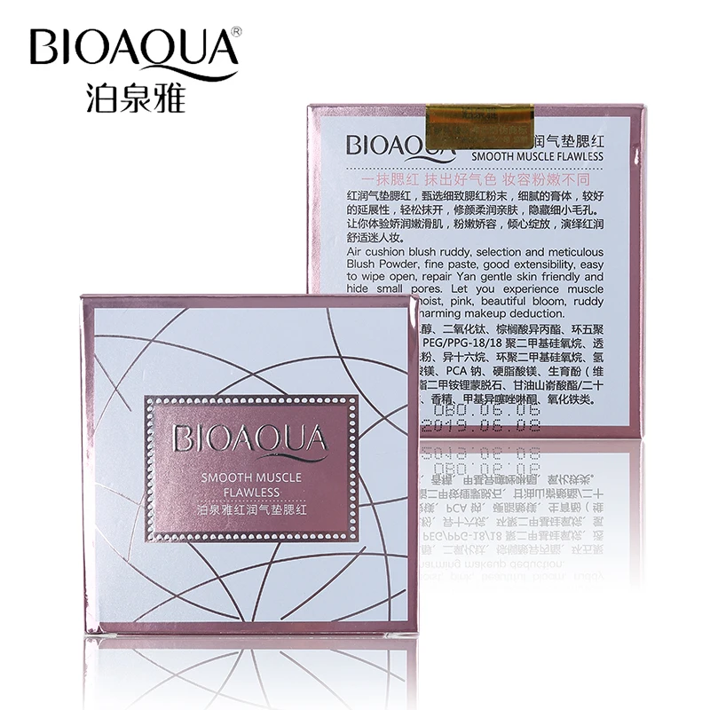 BIOAQUA 3 цвета Подушка румяна палитра макияж Минеральные жидкие Румяна бронзер