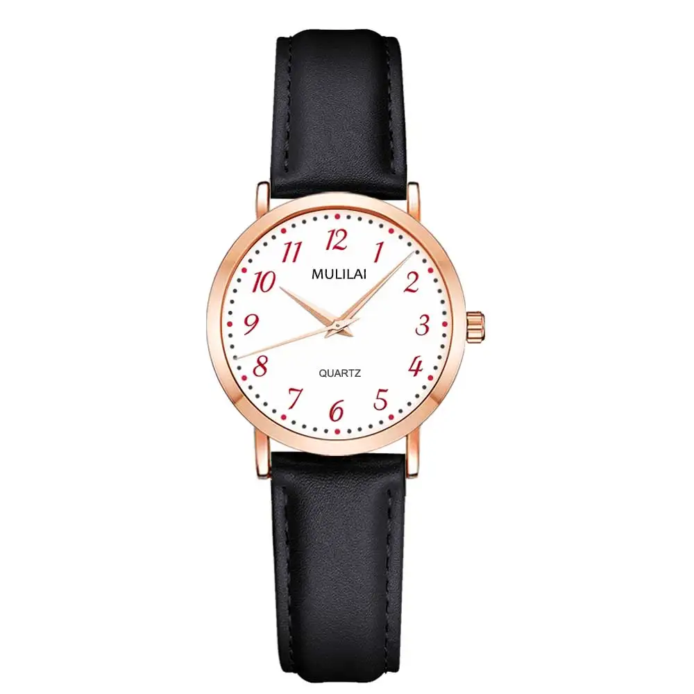 7529 Black Red Розовое золото dw стильные женские часы модные дамские Брендовые женские кварцевые наручные часы женские наручные часы с кожаным ремешком Relogio feminino - Цвет: 7529 Black Red