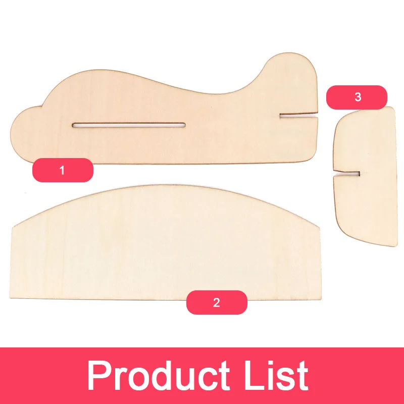 Пустая деревянная вставка пазл самолет Сделай Сам Игрушечная модель детского