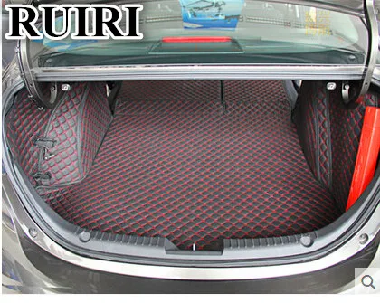 

High quality mats! Full set car trunk mats for Mazda 3 2018-2014 sedan waterproof cargo liner mats boot carpets for Mazda 3 2016