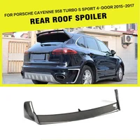 Carbon Fiber / FRP Black Rear Roof Spoiler Lip Wing for Porsche Cayenne Utility 4-Door 2015 - 2017