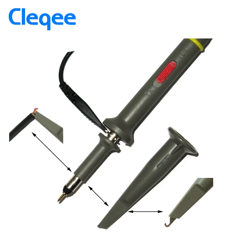 Cleqee 1 шт. зонд для мини осциллограф DSO201 ds201 DSO203 DS203 dso202 DSO Quad vc101 10x60 мГц MCX зонда серый