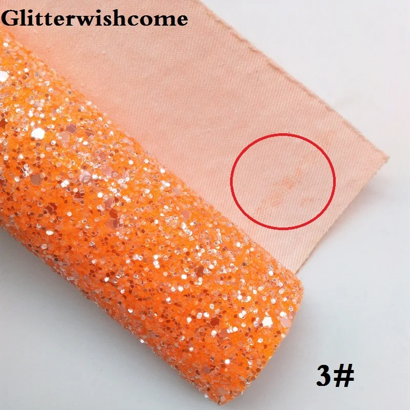 Glitterwishcome 21X29 см A4 размер винил для луков Кристалл Толстый блеск кожа ткань винил для луков, GM128A