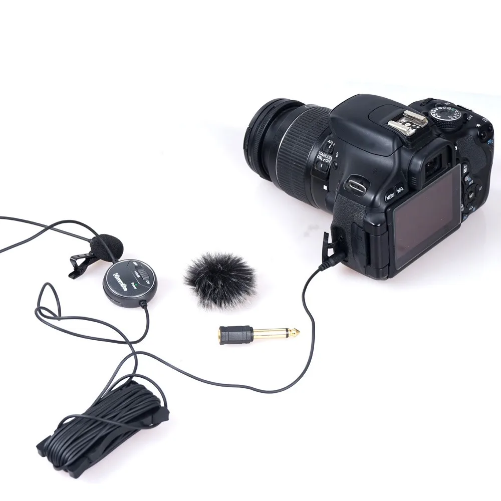 Commlite CVM-V03CP CoMica dB Adjusting Lavalier Microphone Clip-on Omnidirectional Condenser Mic for Camera Camcorder Smartphone |