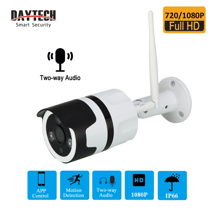 DAYTECH IP камера наружная безопасность WiFi CCTV P2P IP66 Водонепроницаемая двухсторонняя