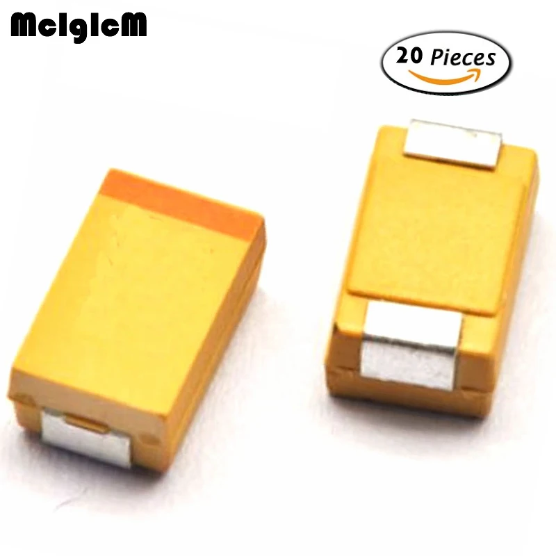 Танталовый конденсатор MCIGICM 20 шт. D 7343-31 100 мкФ 10V SMD | Электронные компоненты и
