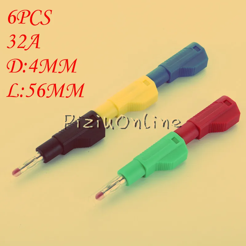 

6PCS/LOT YT195 4mm Copper Banana Plug Audio Speaker Amplifier Cable Plug stackable banana connector plug Free Shipping