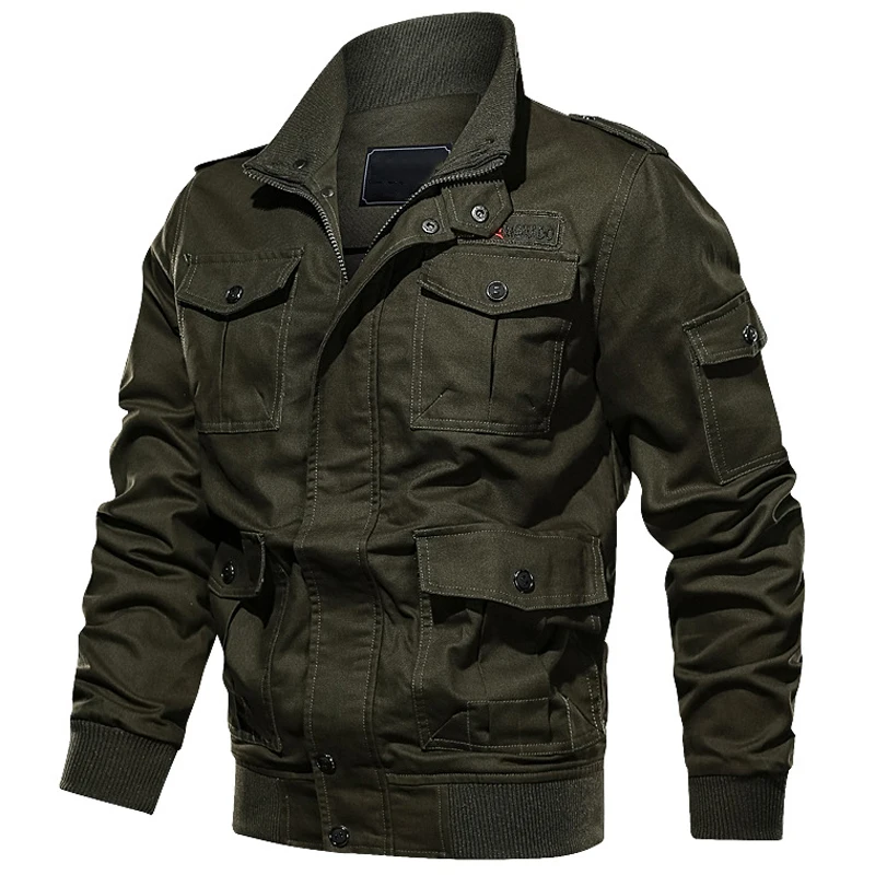 

Military Mans Jackets 6XL European and American Style Brand Coat and Jackets Casual Mens Streetwear Multi-pocket Overcoats A644